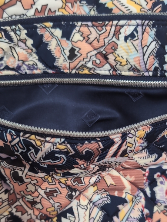 Vera Bradley Commuter Backpack Tangier Navy Paisley Print Multi Zip Quilted main image 5